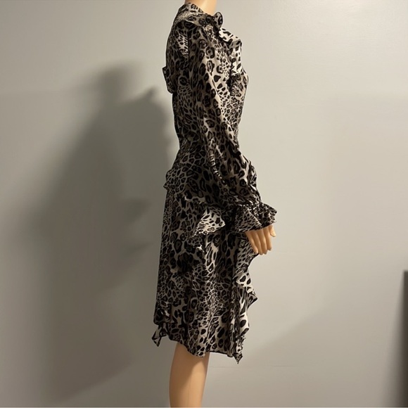 Walter Baker Leopard Print Ruffle Women's Dress